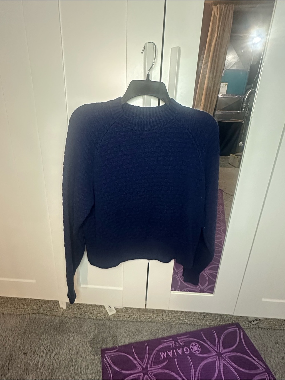 lululemon athletica Navy Crewneck Knit Sweater